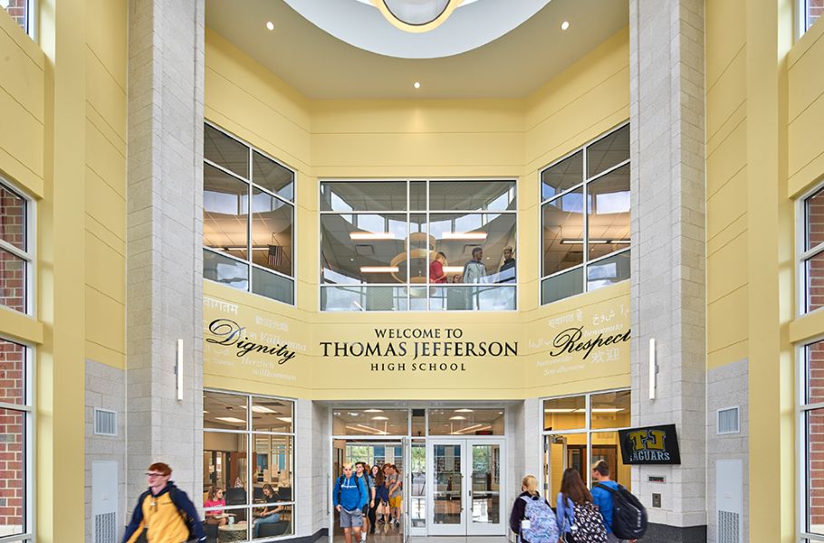 Thomas Jefferson High School Lobby and Library Renovation in